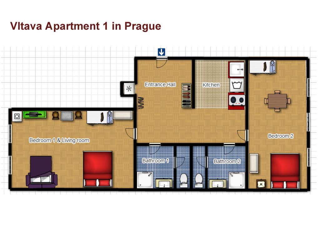 Vltava Apartments Prag Exterior foto